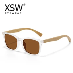 XSW Polarized Bamboo Sunglasses Men's Wooden sunglasses Women's brand Log UV400 Oculos De Sol The blu-ray  carton XSW1011