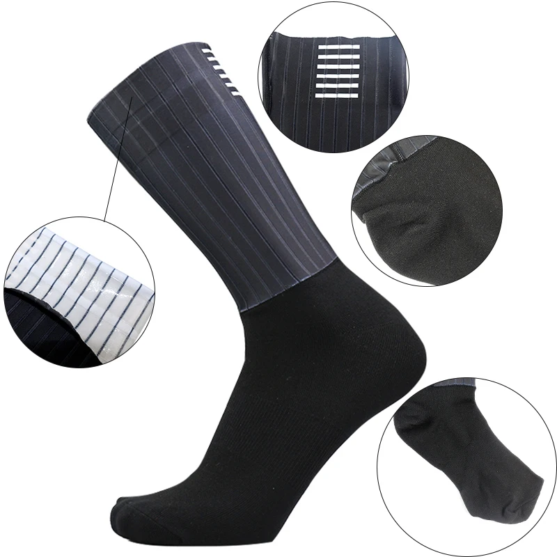 Chaussettes de sport en gel de pton pour hommes et femmes, respirantes, non ald, Pro, course, vélo, cyclisme, été, nouvelle équipe, Aero