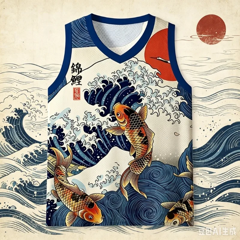 2026 New Summer Japanese Samurai Raccoon Design Lucky Peace 3D Printing Y2K V-neck Breathable Parent Child Streetwear Tank Top