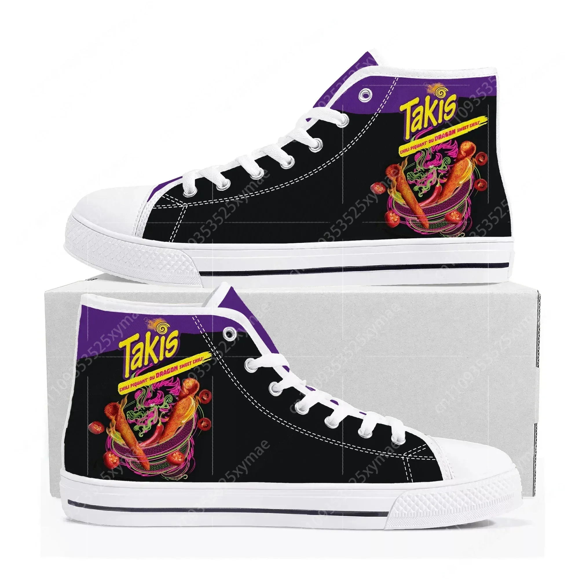 

Funny Chips Takis Food Snack High Top Sneakers Mens Womens Teenager High Quality Canvas Sneaker couple Casual Shoe Custom Shoes