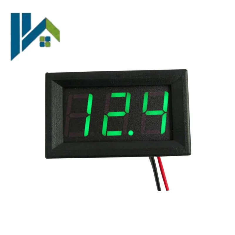 2‑Wire DC 5V‑120V Digital Voltmeter Panel Meter LED Display For E‑Bike 36V 48V 60V 72V 84V 96V Battery Voltage Monito