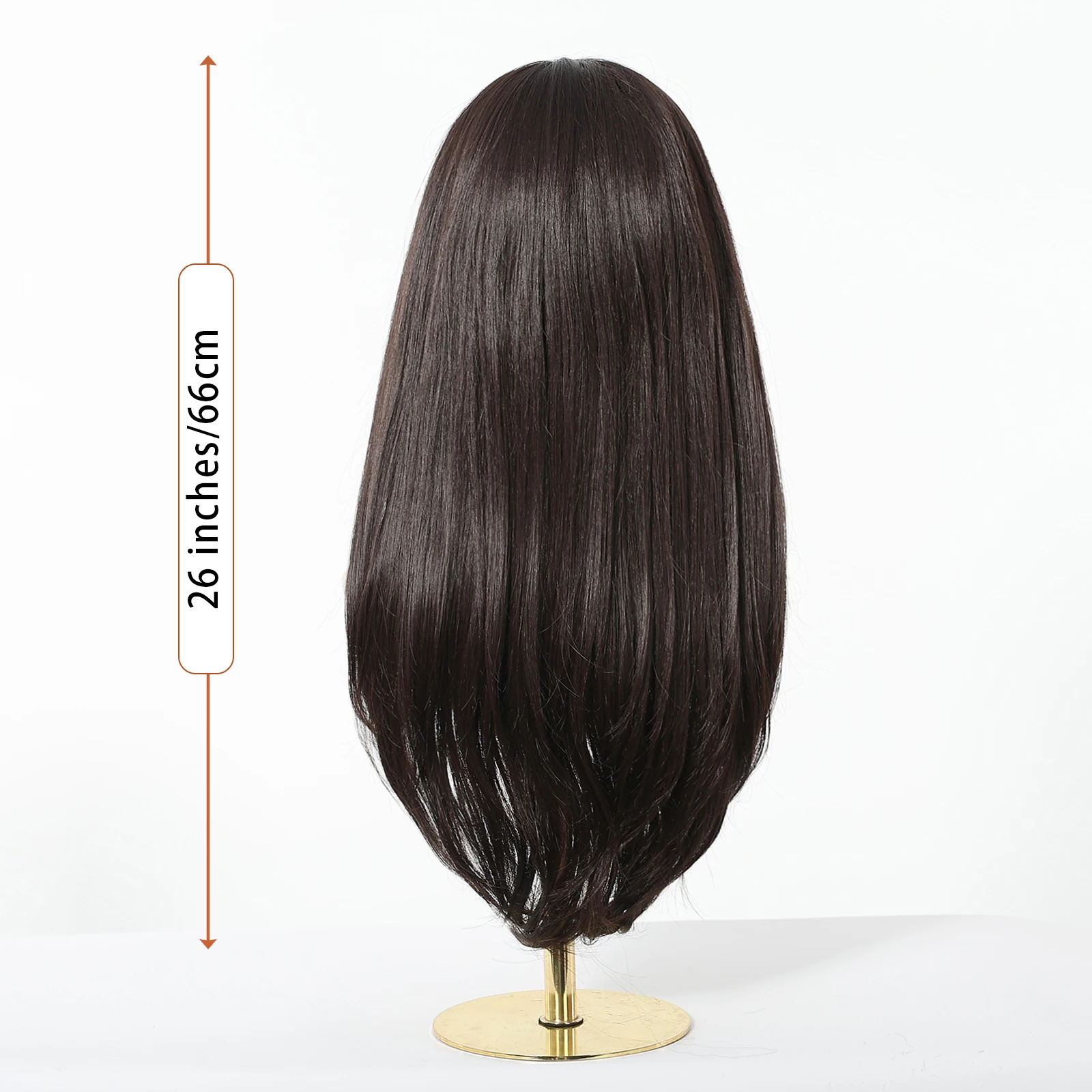DWY بني داكن بيروكات صناعية للنساء 26 بوصة طويلة مستقيم الدانتيل الباروكات البني 13*6 الدانتيل الجبهة الباروكات شعري طبيعي الاستخدام اليومي