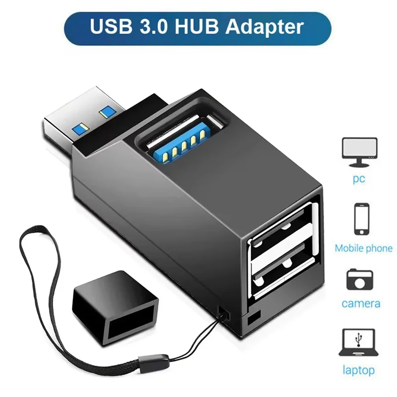 USB-HUB-Adapter, Mini-Splitter-Box für PC, Notebook, Desktop-Zubehör, tragbarer Mini-USB-Expander, tragbarer Reise-Workstation-Hub