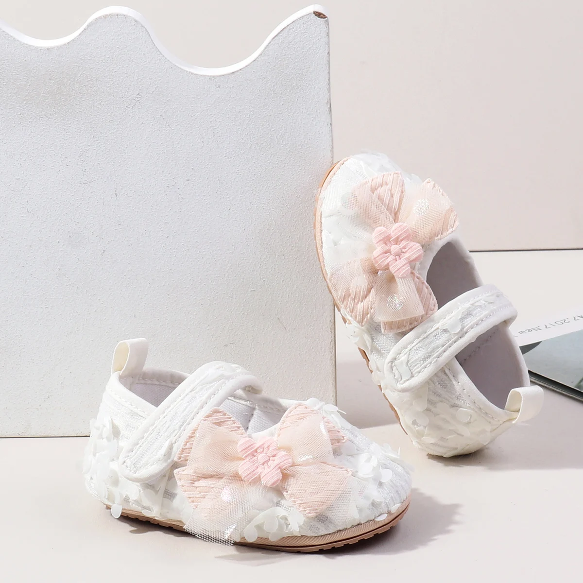 ربيع جديد تصميم الوليد طفلة جميلة زهرة الجنية الأميرة عادية مكافحة زلق الأولى المشي حذاء طفل صغير