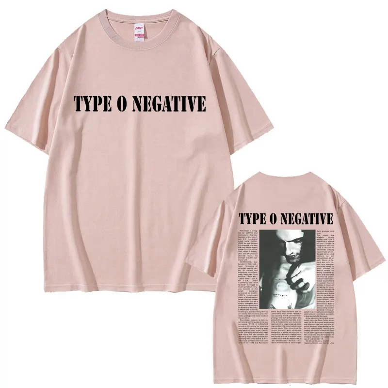 Rock Band Type O Negative Peter Steele T Shirts Men Women Vintage Metal Gothic Tshirt Male Casual Oversized Pure Cotton T-shirts