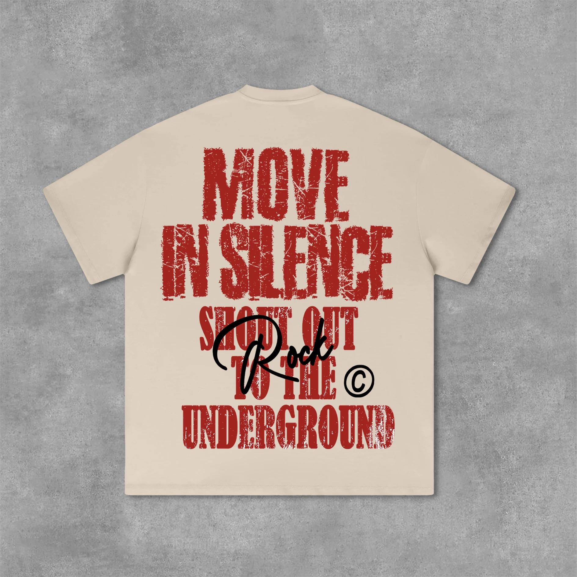 Camiseta Vintage de algodón con estampado Move in Silence para mujer, camiseta de manga corta para fanáticos, ropa de calle de marca de lujo a la moda