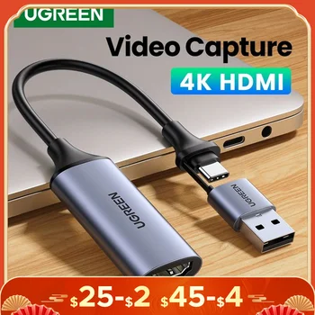 UGREEN-Carte de capture vidéo 4K HDMI vers USB/USB-C HDMI Video Grabber Box pour PC Computer Camera Live Stream Record Meeting