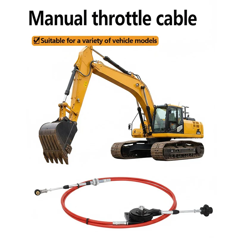 

Manual Throttle Control Cable for Excavators and Heavy Equipment High Performance Durable Replacement Part