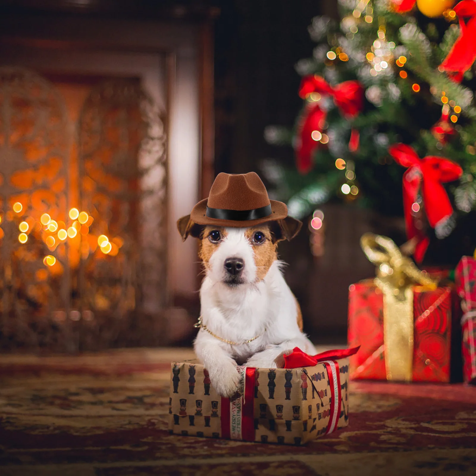 

Dog Adjustable Cowboy Hat For Pets High-Grade Comfortable Absorbent Wear-Resistant Pet Accessory Decorative