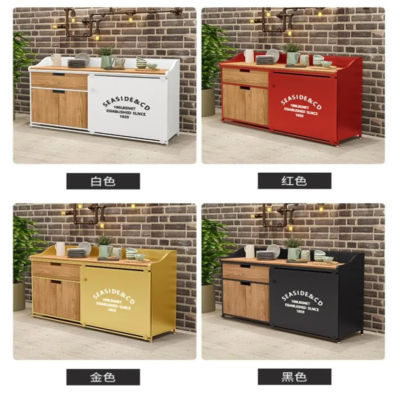 

ZZXL Sideboard Retro Equipment Sideboard Restaurant Light Luxury Tea Cabinet Storage Low Cabinet Industrial Style