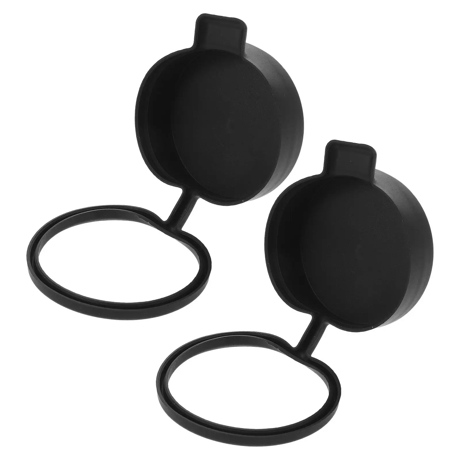 2Pcs Automotive Fuel Tank Cap Cover 2.375 Inch Capless Gas Dustproof Waterproof Tethered Fuel Filler Neck Protection
