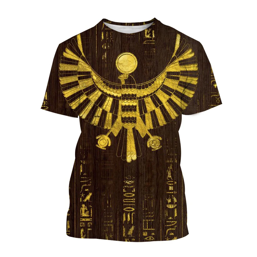 Ancient Egyptian Art T-Shirts God Eye of Egypt 3D Print Men Women New Short Sleeve T Shirt Harajuku Y2k Tops Tees Kids Clothing