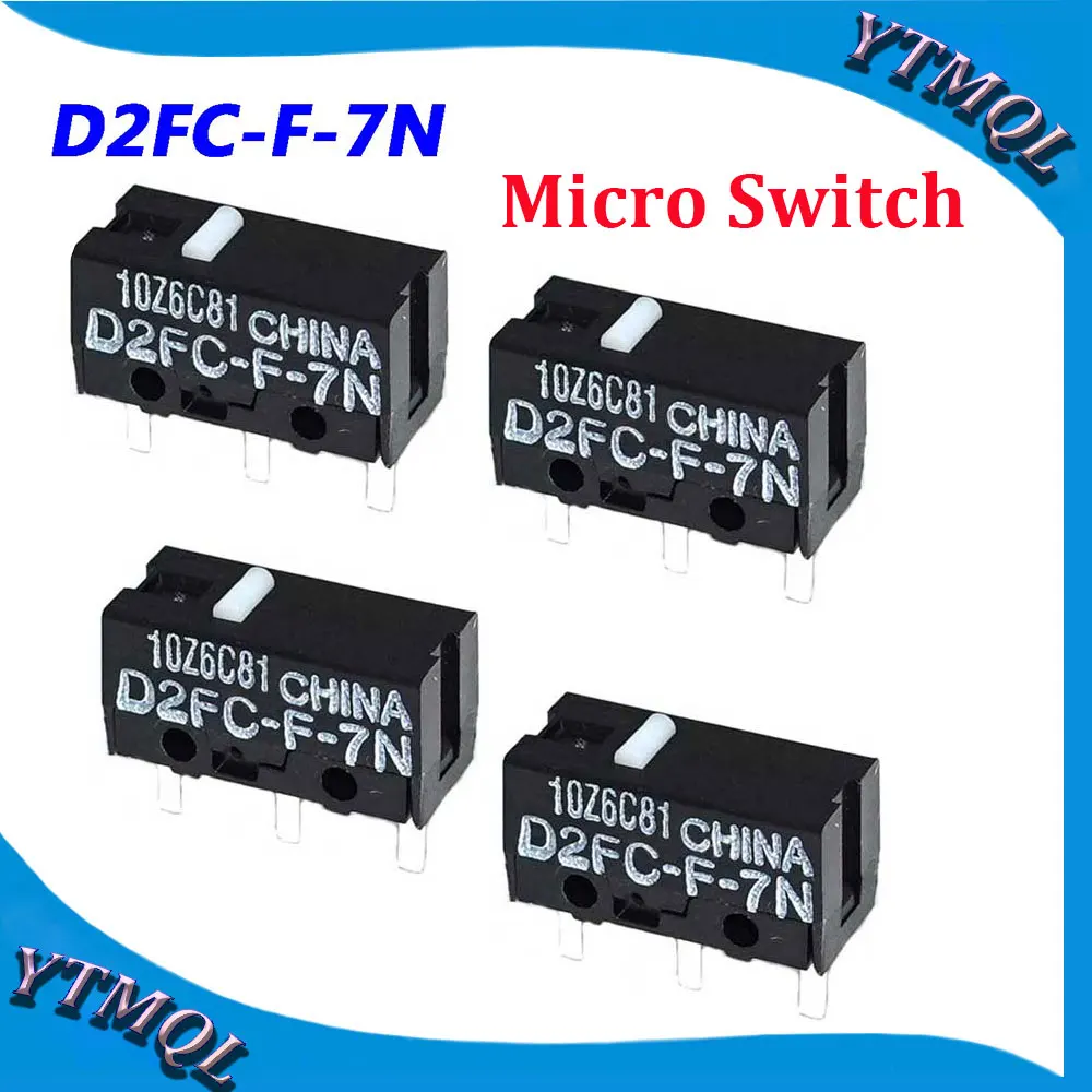 10-100Pcs Mouse Micro Switch D2FC-F-7N Mouse Button Fretting D2FC-E-7N D2FC