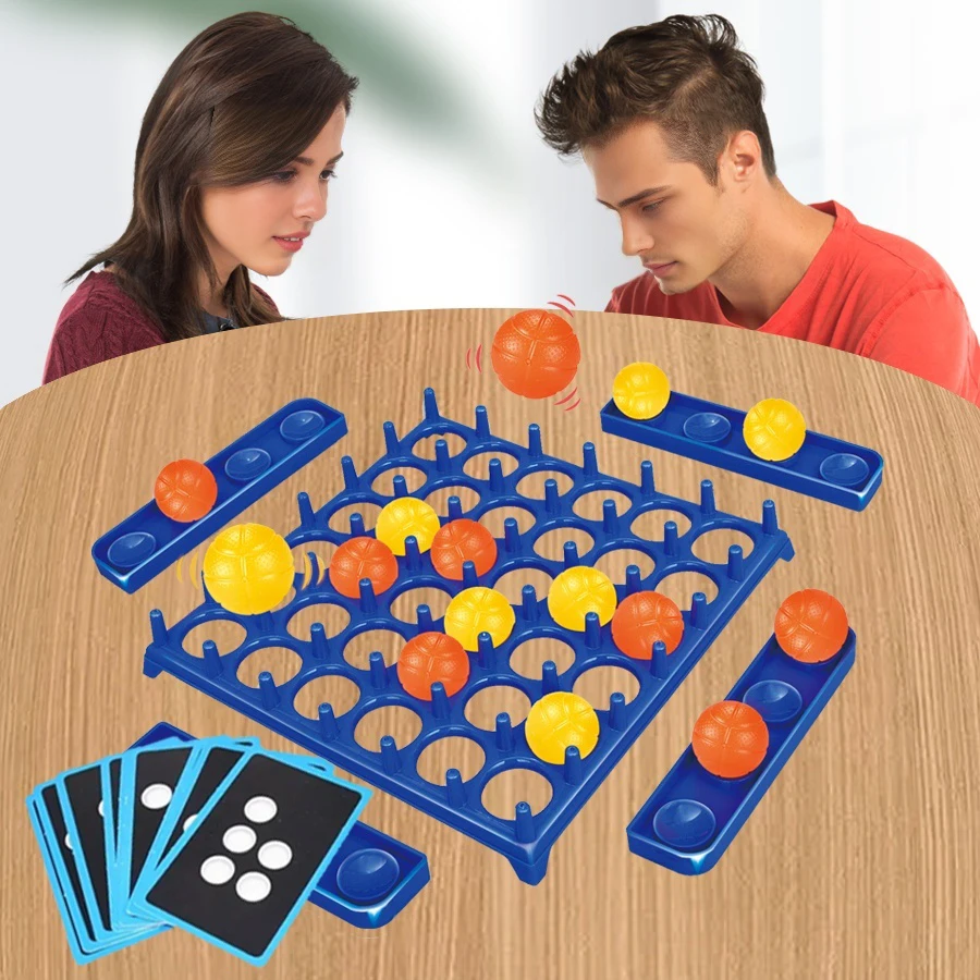 Bouncing Ball Party Games Multi Player Social Board Game Toy Playing Cards Funny Family Festival Friends Gathering Table Games