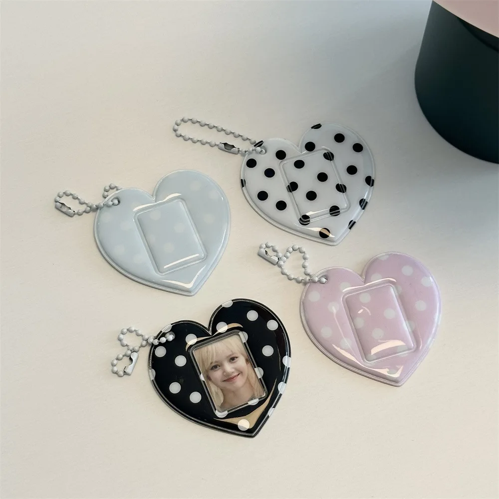 INS Photocard Holder 1 inch ID Photo Storage Display Kpop Idol Photo Card Holder Pendant Keychain Bag Ornaments Fans Gift