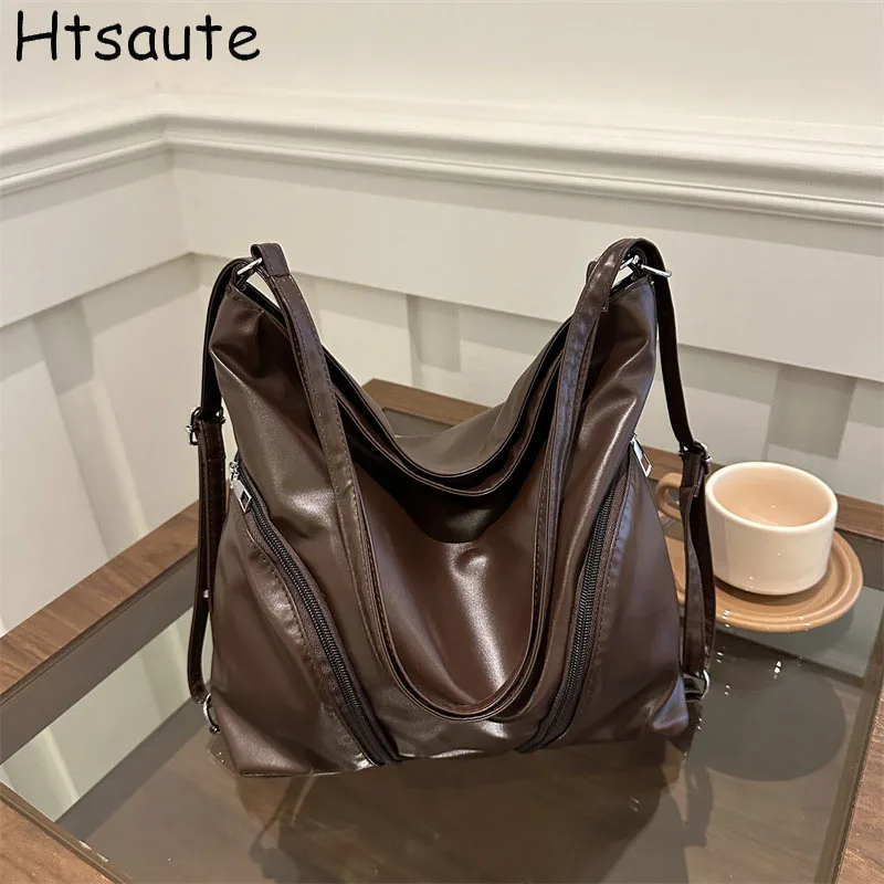 

Retro Single Shoulder Bags Luxury Brand Large Capacity Buckle Tote Bag Fashion High-end Simple Travel Messenger Handbag