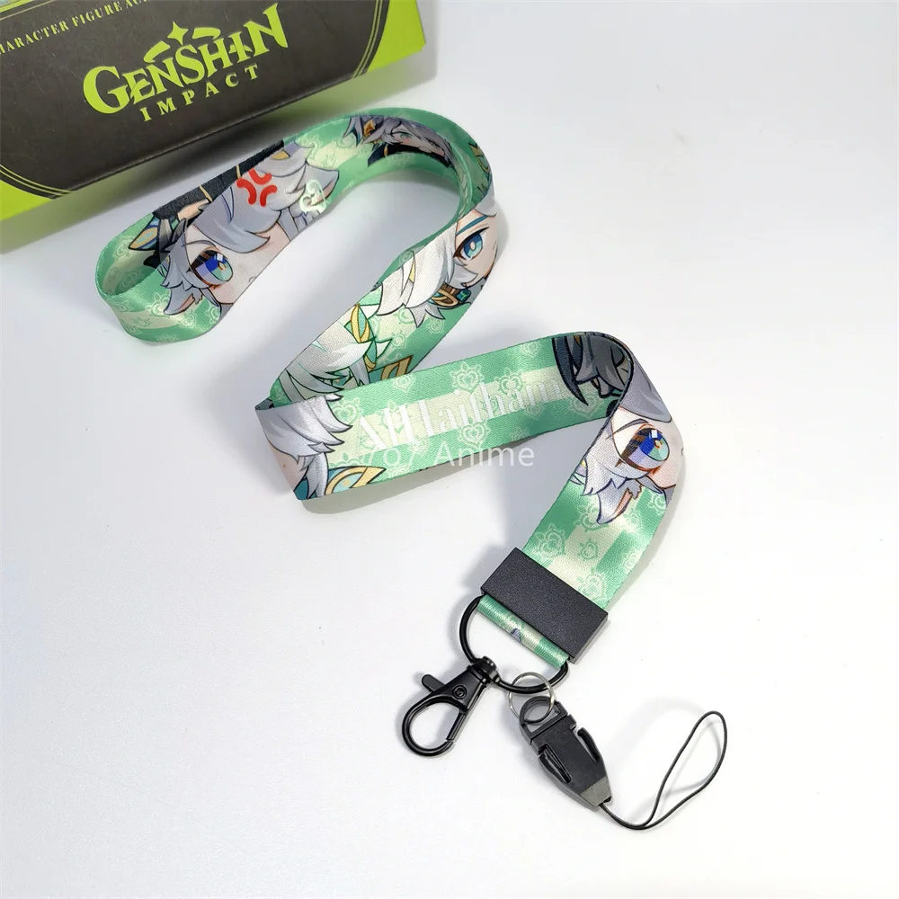 Genshin Impact Sumeru Series Phone Charms gioco Double-sided printing Neck Lanyard Nahida Alhaitham Wanderer chaveh Cyno Tighnari