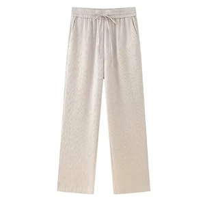 Blazer Blazer Traf-Casaco và quần rộng với eo cao đàn hồi, bộ nữ hai mảnh, thời trang 8 Bán hàng chính BLAZER ELASTANO - 1