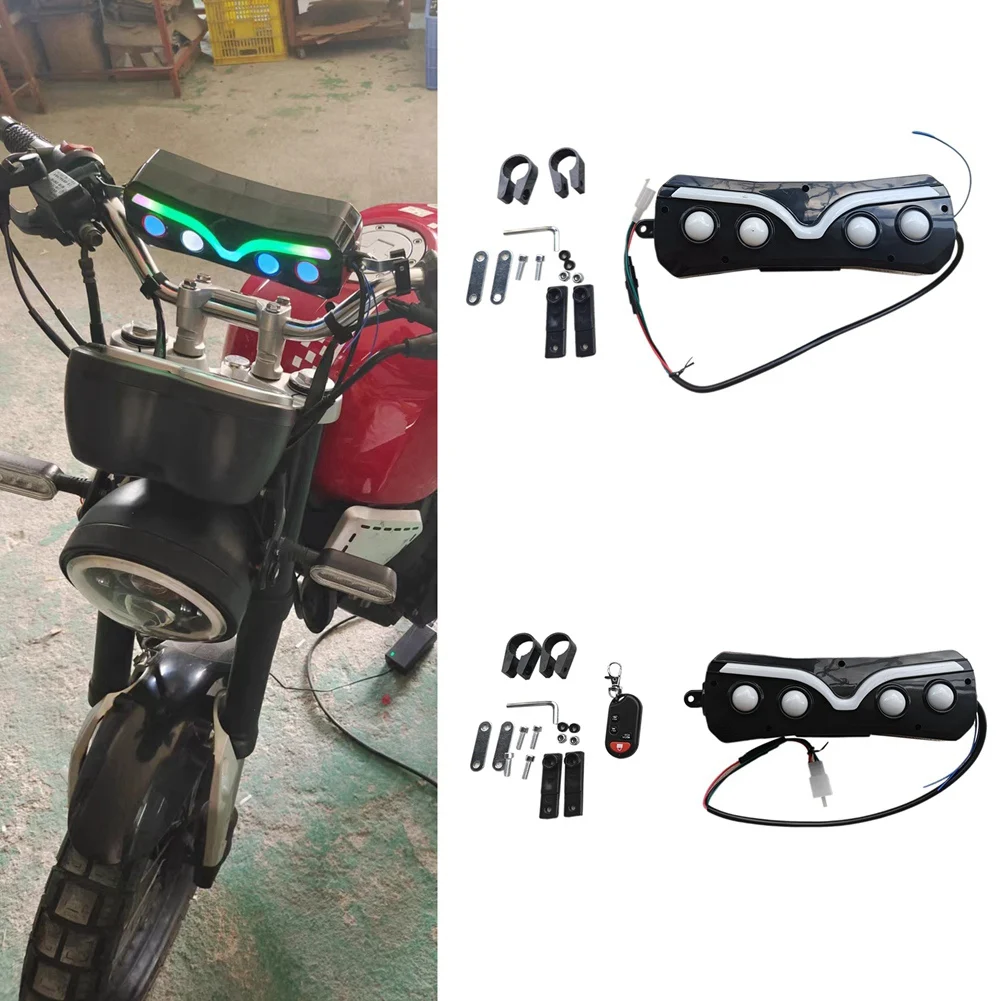 Motorcycle Audio Speaker Water Resistant Colorful Lights Waterproof Bluetooth MP3 FM Support USB Card AUX Audio Player