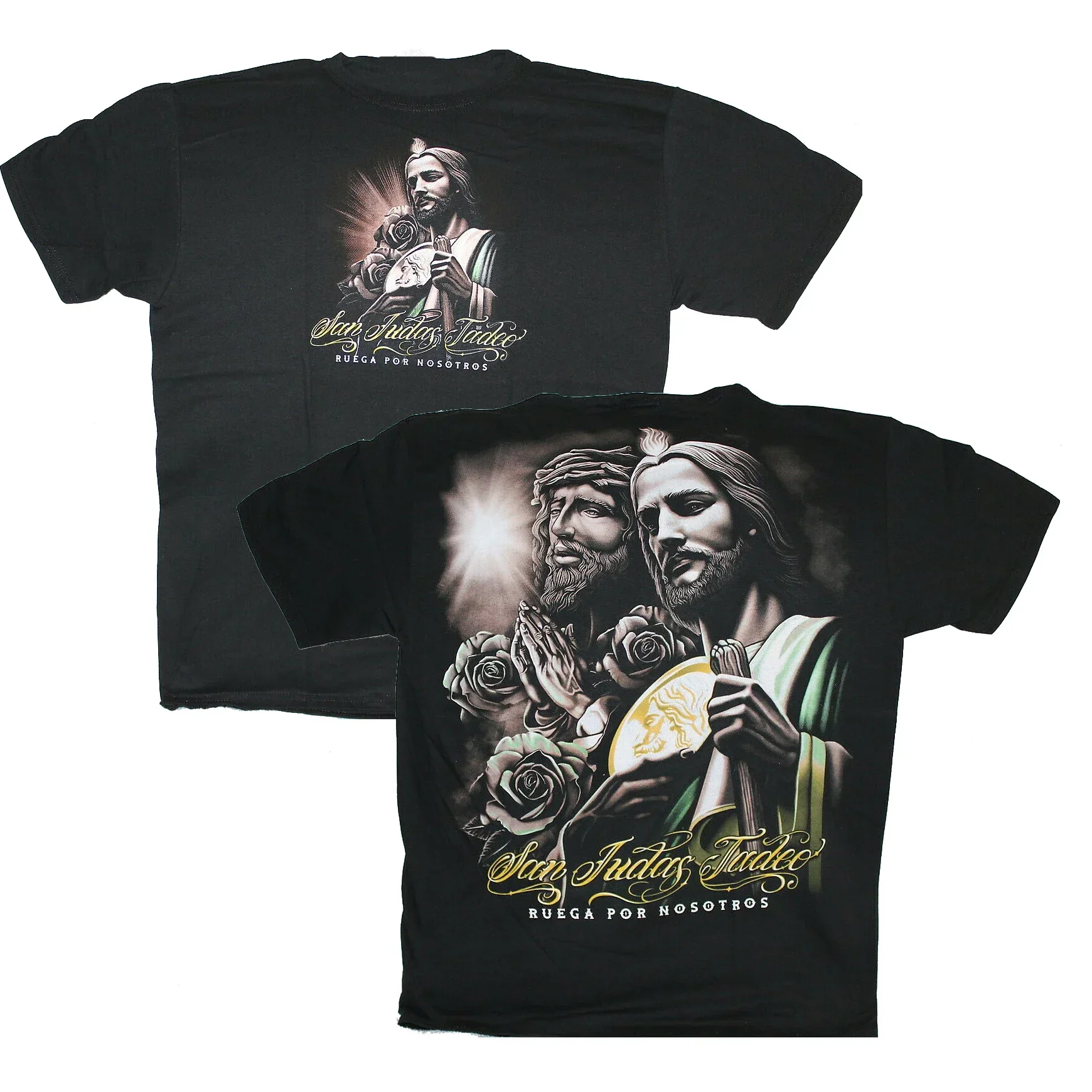 San Judas Tadeo Ruega Por Nosotros Christian Gospel T-Shirt New 100% Cotton O-Neck Short Sleeve Casual Mens T-shirt Size S-3XL