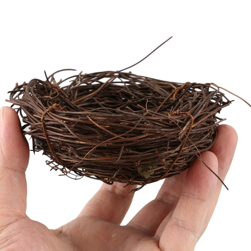 3X Handmade Vine Twig Bird Nest Home Nature Craft Holiday For Photo Garden Decor