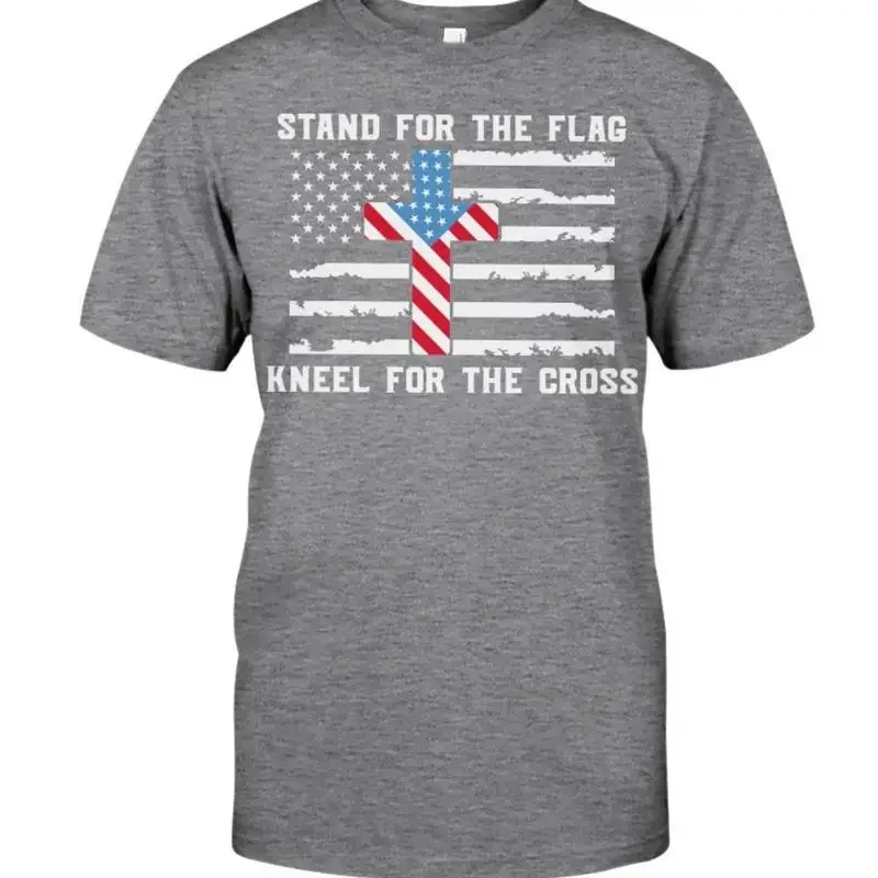 Stand For The Flag Kneel Cross American And Christian Veteran