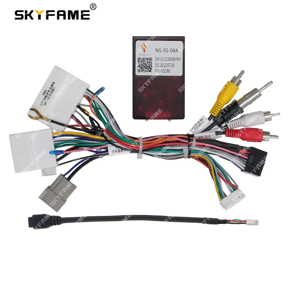 SKYFAME Car 16pin Wiring Harness Adapter Canbus Box Decoder Android Radio Power Cable For Nissan Qashqai X-Trail NS-SS-04A