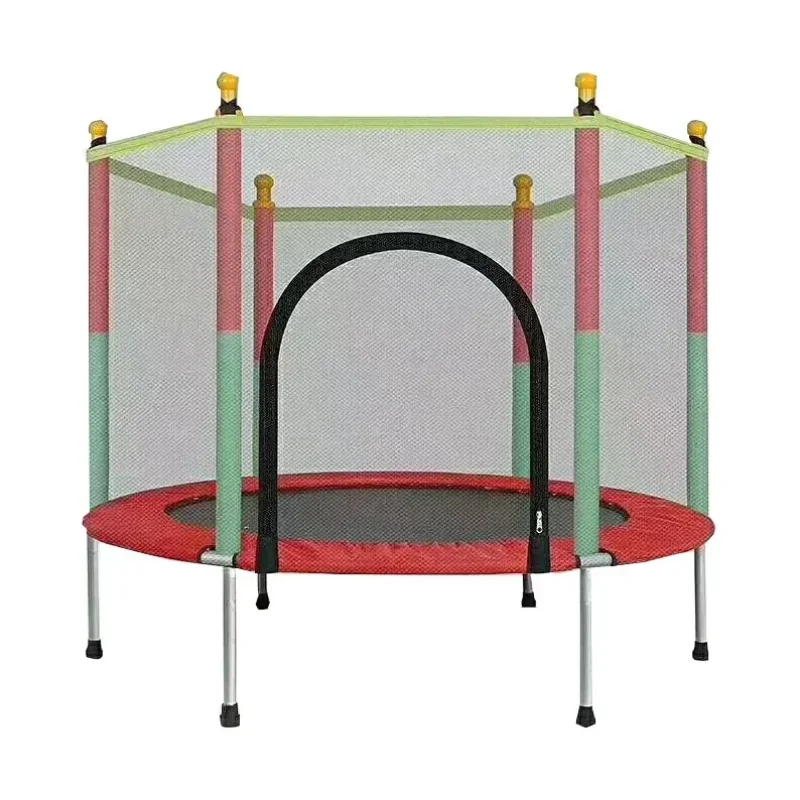 

1001 Indoor Children's Round Trampoline Family Toy Small Bouncing Bed Household Jumping Bounce Bed with Protecting Wire Net