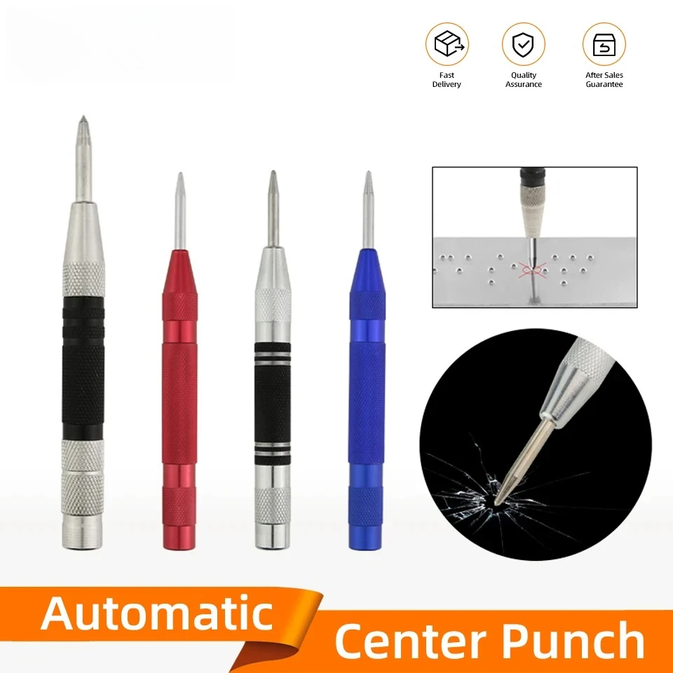 

Suitable for Automatic Center Punch Kerner Woodworking Metal Drill Adjustable Spring Loaded Marker Hand Tools