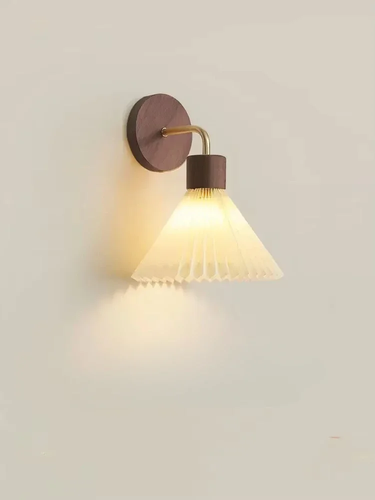 Nordic LED Wall Lamp Modern Wood Wall Light Indoor Lighting Room Decor Sconces For Bedside Bedroom Living Room Hotel Fixture