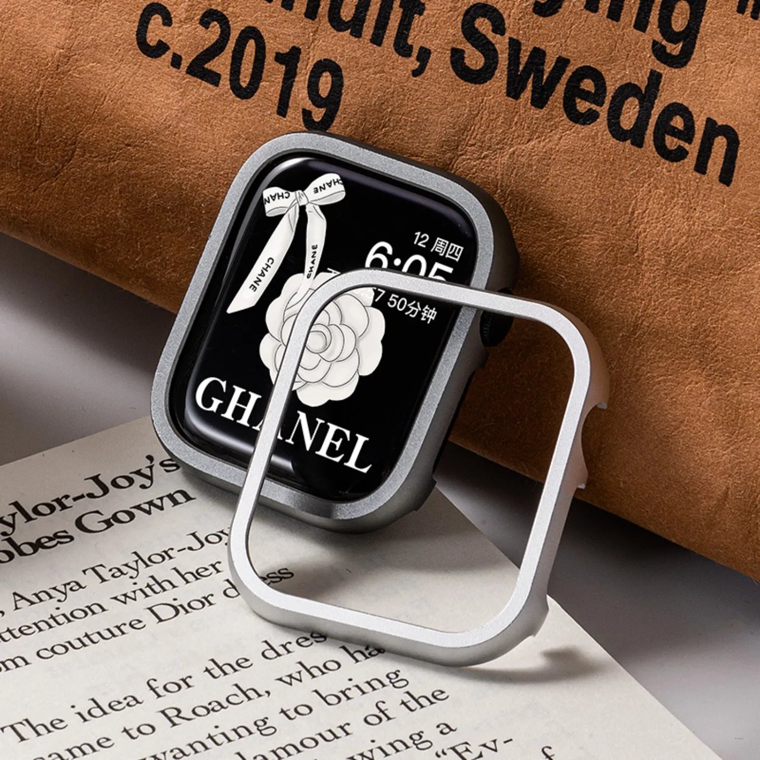 حافظة مجوفة من خليط معدني لسلسلة ساعات أبل 9 8 7 se 6 5 4 غطاء ممتص للصدمات لساعة iWatch 40 مللي متر 44 مللي متر 41 مللي متر 45 مللي متر ملحقات ساعة زجاجية #2