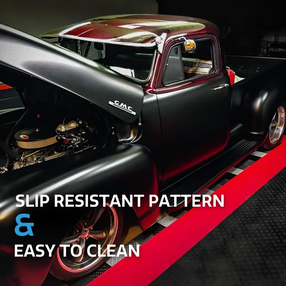 Interlocking Heavy-Duty Non-Slip Copolymer Garage Floor Tiles - Durable, Modular, Easy Installation, Suitable for Workshops and