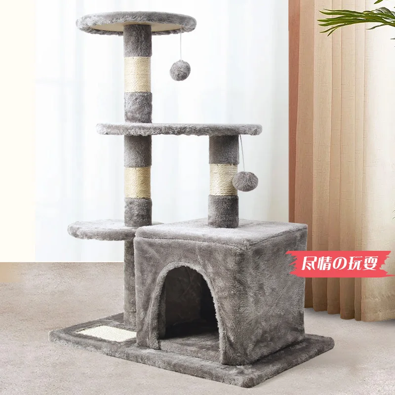 Foreign trade cat climbing frame nest tree integrated multi-layer climbing frame big special sisal scratchin