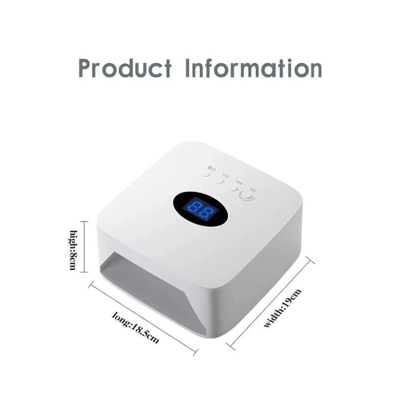 Professional 54W Rechargeable Cordless UV LED Nail Drying Lamp, Rapid Solidification Nail Gel