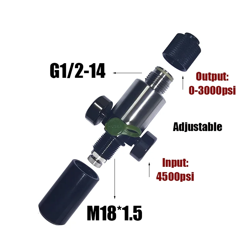 Pintura Macia Air Hpa Regulador à Prova de Explosão Ajustável Válvula de Pressão Constante hp Bola 03000psi Saída g1 Novo