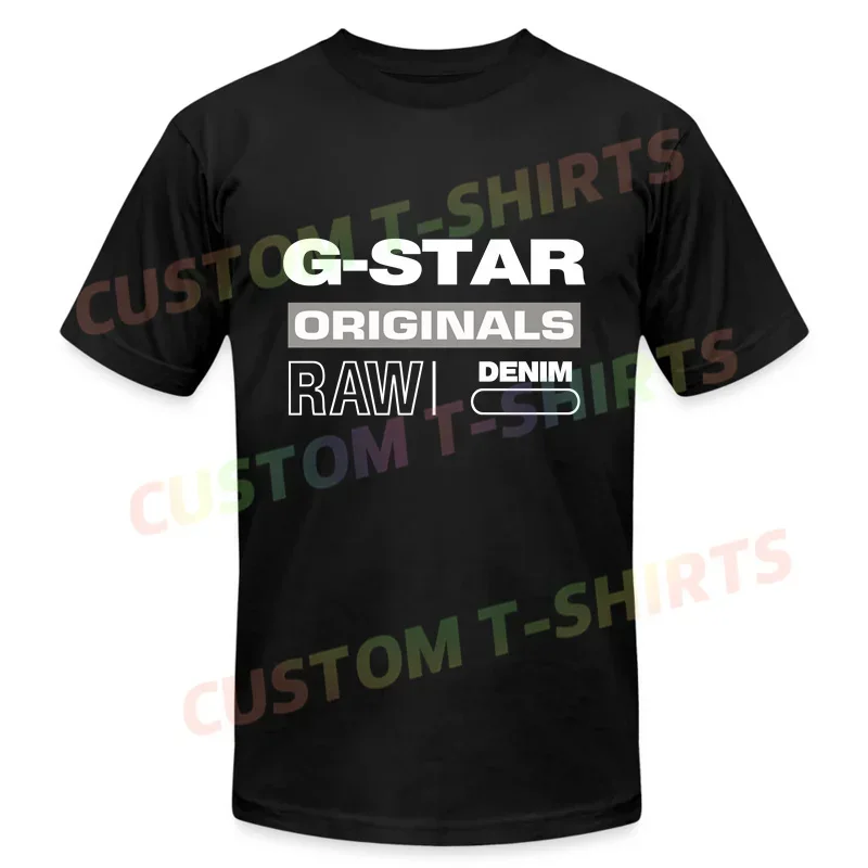 2024 Summer Men T Shirt Casual G-Star Raw Logo T-shirt Graphic Short Sleeves 100% Cotton S-3XL