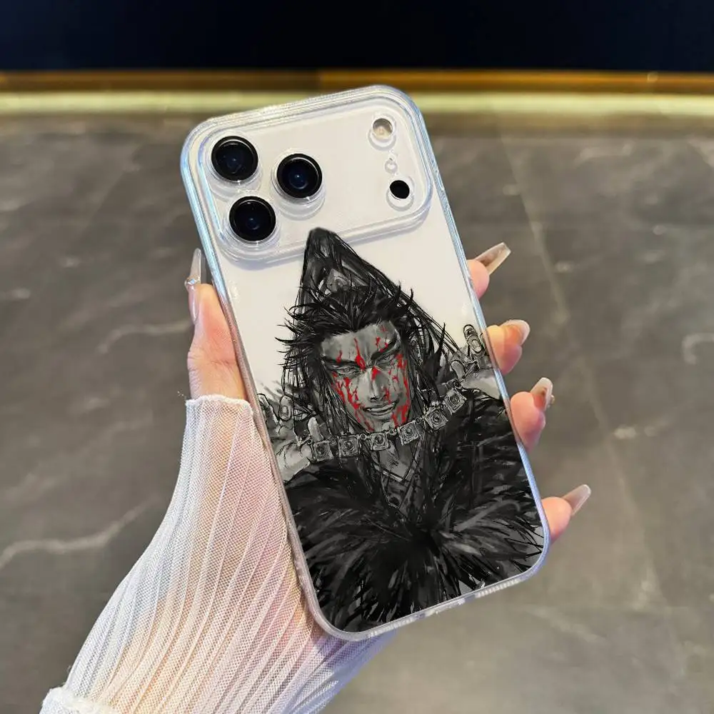 حافظة هاتف كانيكي من المملكة مانغا لهاتف آيفون 17,16,15,14,13,12,11 Pro,Max,Plus,X,XS,XR,SE4,E غطاء ناعم شفاف صغير