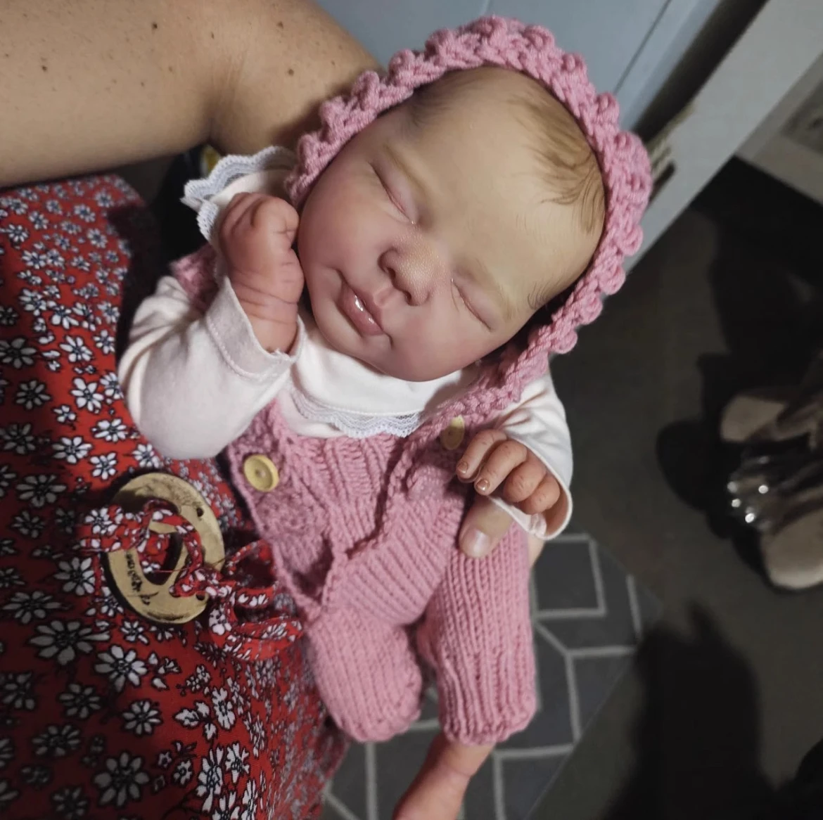 Poupée Reborn Valentina réaliste de 20 pouces, avec Expression du sommeil paisible, Collection de mode faite à la main, cadeau de noël parfait pour les enfants