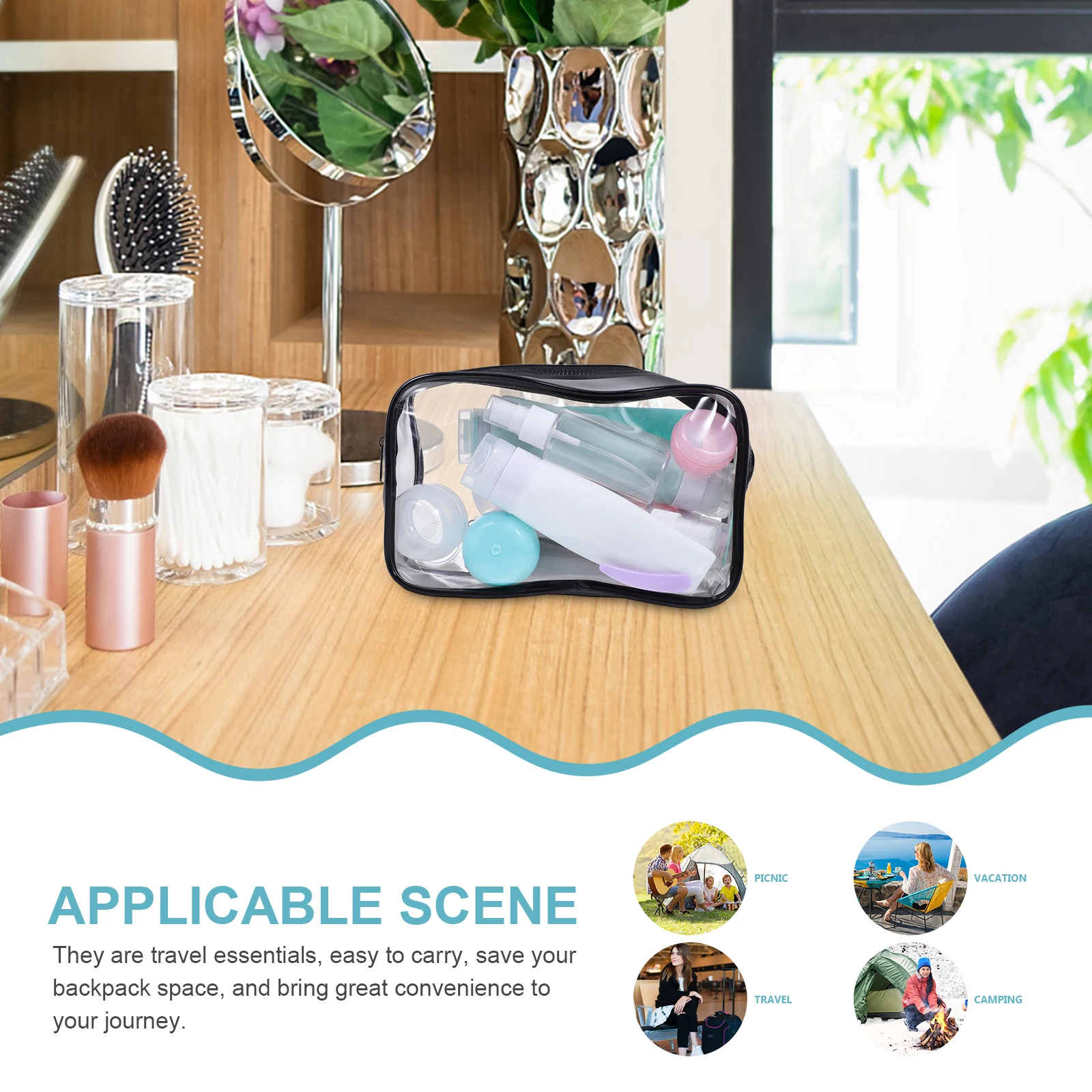 

1 set Silicone Travel Bottles Set Lightweight Durable Reusable Containers for Lotion Facial Cream Shampoo Travel Accessories