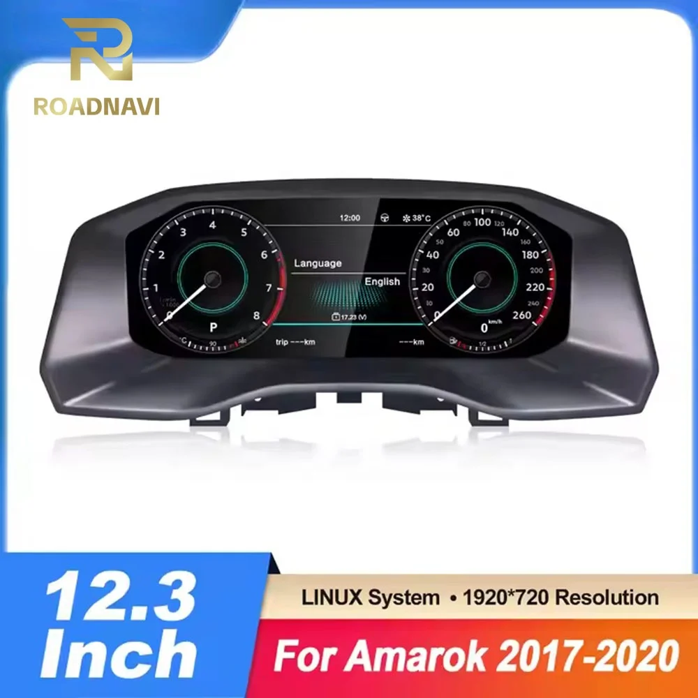 LCD Digital Cluster For Vw Amarok 2017-2020 Dashboard Panel Speedometer