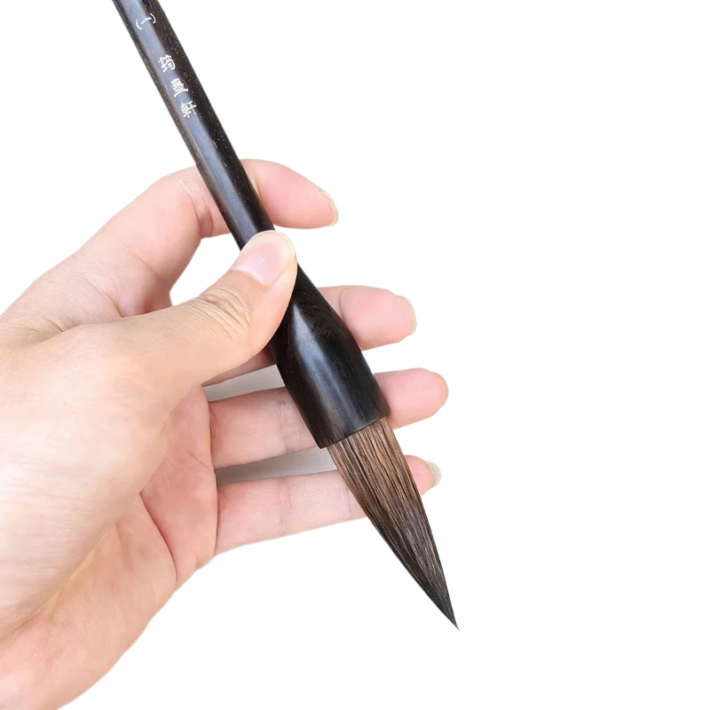Mixed Hair Calligraphy Brush Pen Black Sandalwood Handle Medium Large Character Brush For Beginner Calligraphy Painting Practice