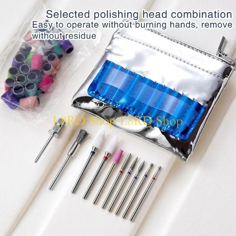 L8RD Các bit Tail đa năng đa năng đặt tập tin móng điện và công cụ thép vonsten gel acrylic cho Salon sử dụng tại nhà