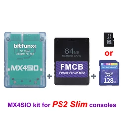 MX4SIO SIO2SD SD Card Adapter For Playstation 2  PS2 Fortuna FMCB Card For PS2 Slim Consoles Game Card