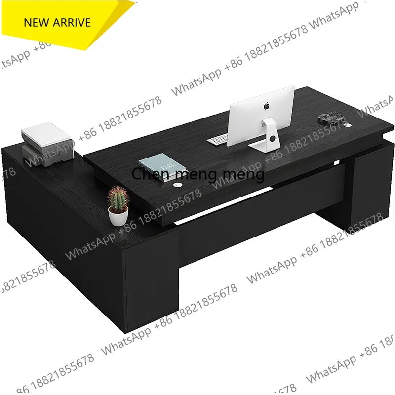 D178 High Quality Light Luxury Office Desk Storage Reception Floor Boss Office Desk Student Secretary Design Wooden Meuble Furni