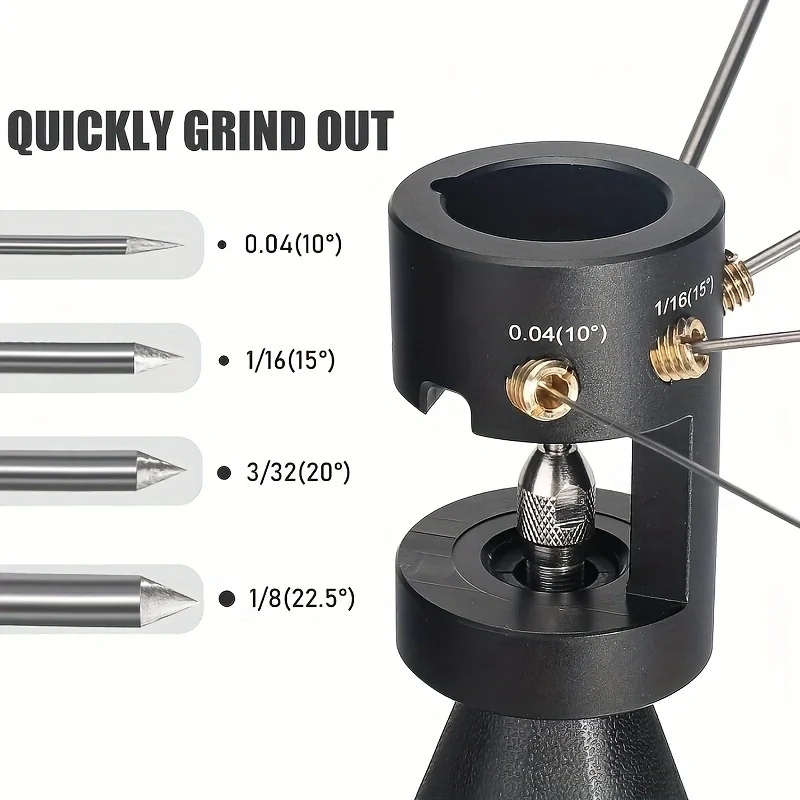 Tungsten Electrode Sharpener Grinder TIG Welding Tool w/Cut-Off Slot Multi-Angle &Offsets Horizontal Hole Electrode Grinde Tools