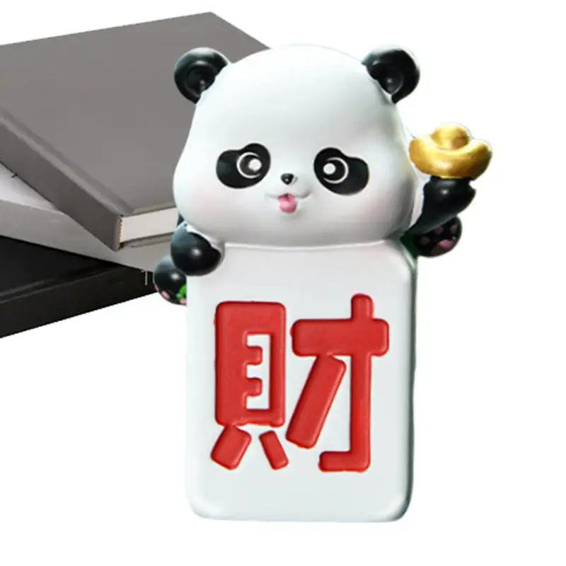 Panda Car Dashboard Decor Mahjong Panda Ornament Desktop Toy Dolls Unique Cake Toppers Chinese-Style Dashboard Doll For Baking