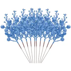 Artificial Picks Stems Tree Berries Flowers Glitterfake Hollystem Wreath Pine Xmas Branches Pick DIY Crafts Christmas Decor