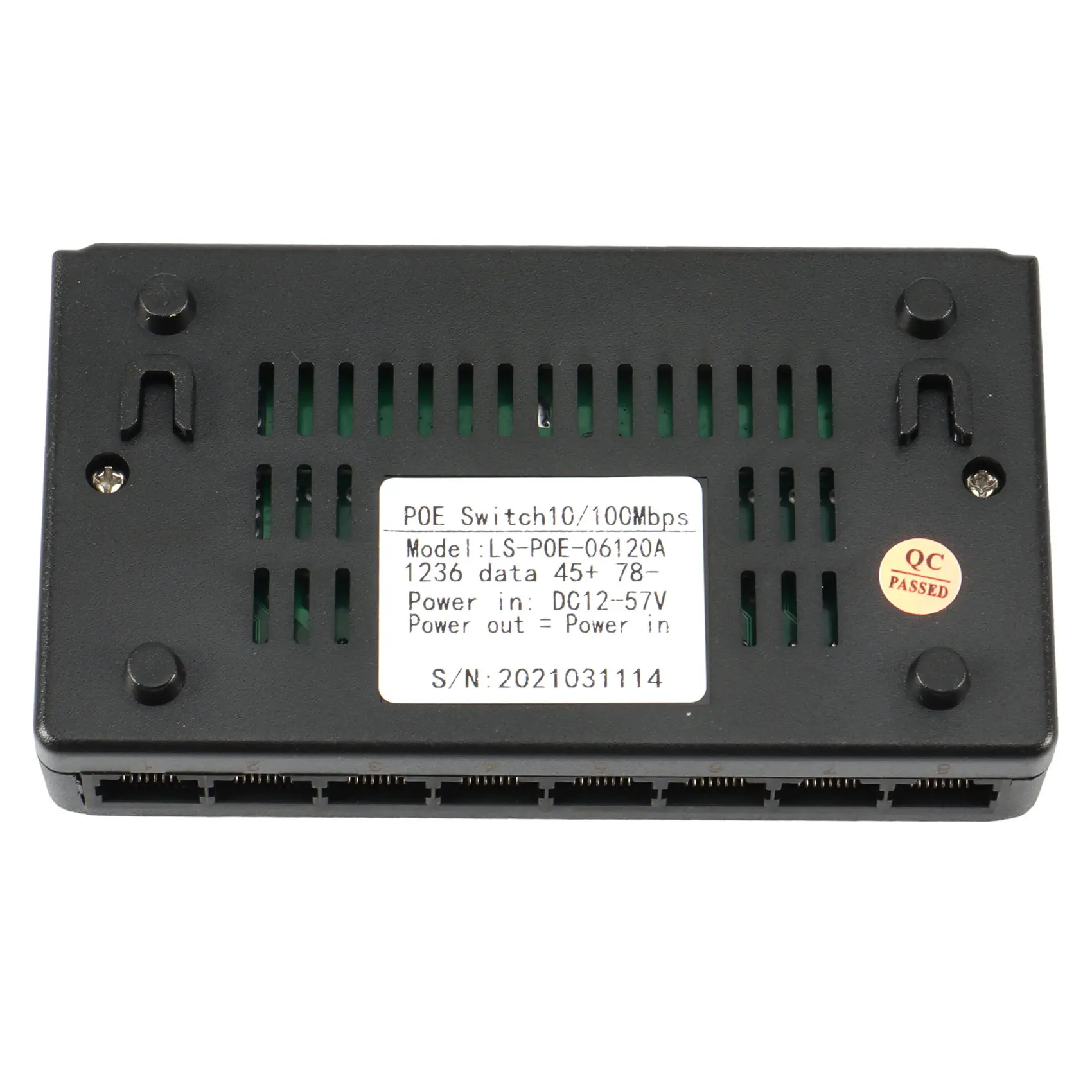 8 Poorten 6 + 2 Poe Switch Injector Power Over Rj45 Ethernet Zonder Power Adapter Familie Netwerksysteem 10/100M Voor Camera 'S