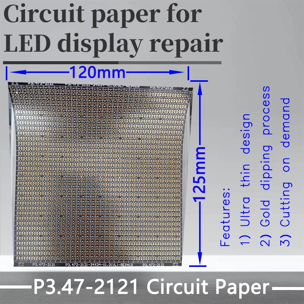 P3.X Series Circuit Paper,LED Module PCB Pad Repair ,P3.33-1921 120X125mm Pad Paper ,Used for repairing damaged PCB pads