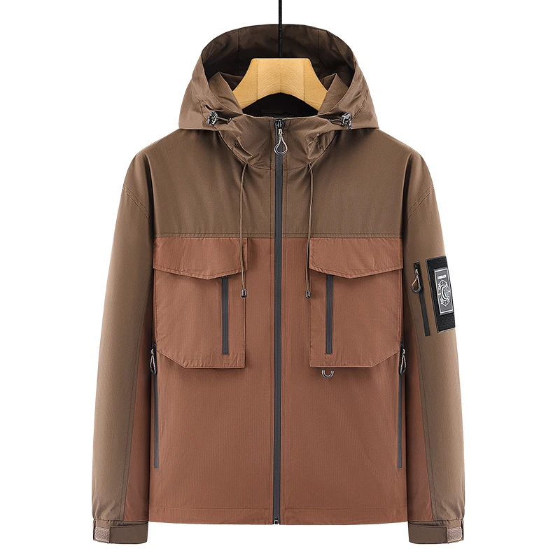 

Male Military Hooded Jackets Men's Outdoor Waterproof Coat Hooded Hiking Working Jackets Men Windbreak Plus Windproof Fur Coats